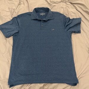 Vineyard Vines Men's Striped Navy Polo Shirt